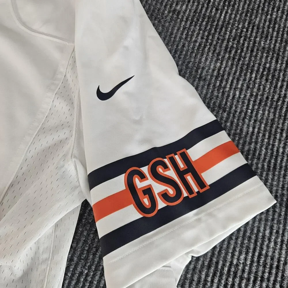 Chicago Bears Jersey Mens 2XL White NFL Football Justin Fields Nike GSH Stitched